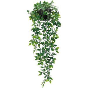 Artificial Hanging Plants Small Fake Potted Plant,Faux Plants for Indoor Outdoor